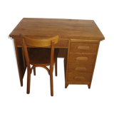 Light oak desk and chair baumann