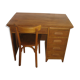 Bureau chêne clair et sa chaise Baumann