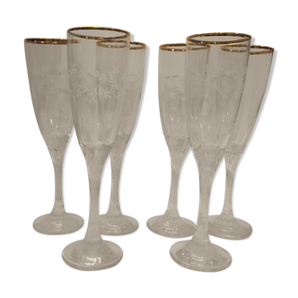 Set of 6 champagne flutes