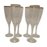 Set of 6 champagne flutes