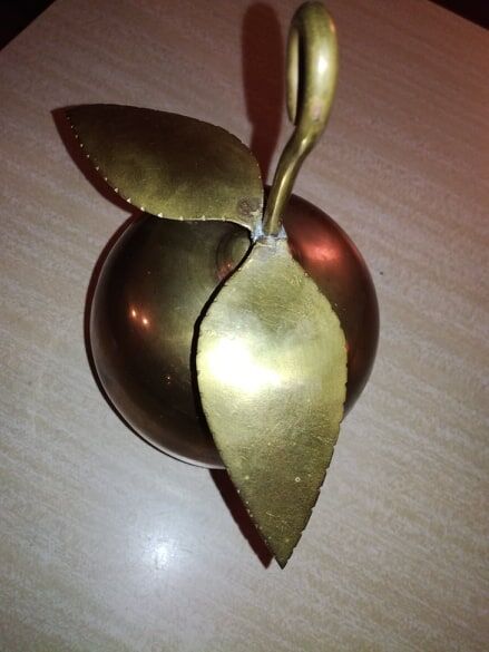 Brass deco apple