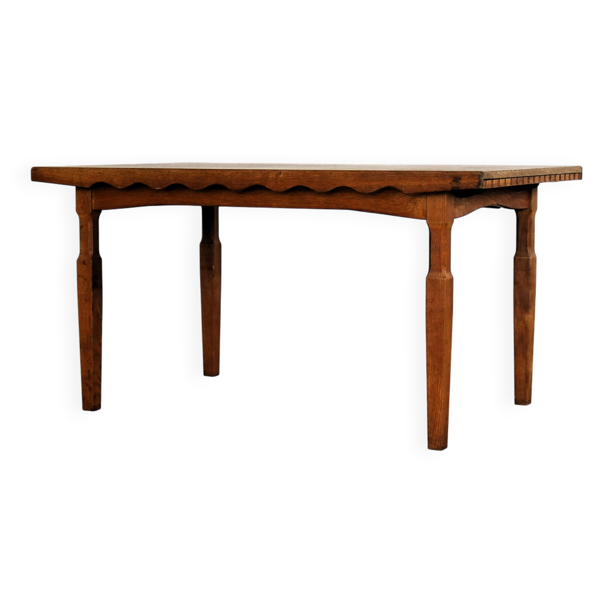 brutalist dining table | vintage table | oak | Kjaernulf
