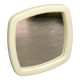 1970s Italian Space Age Cream Plastic Square Wall Mirror