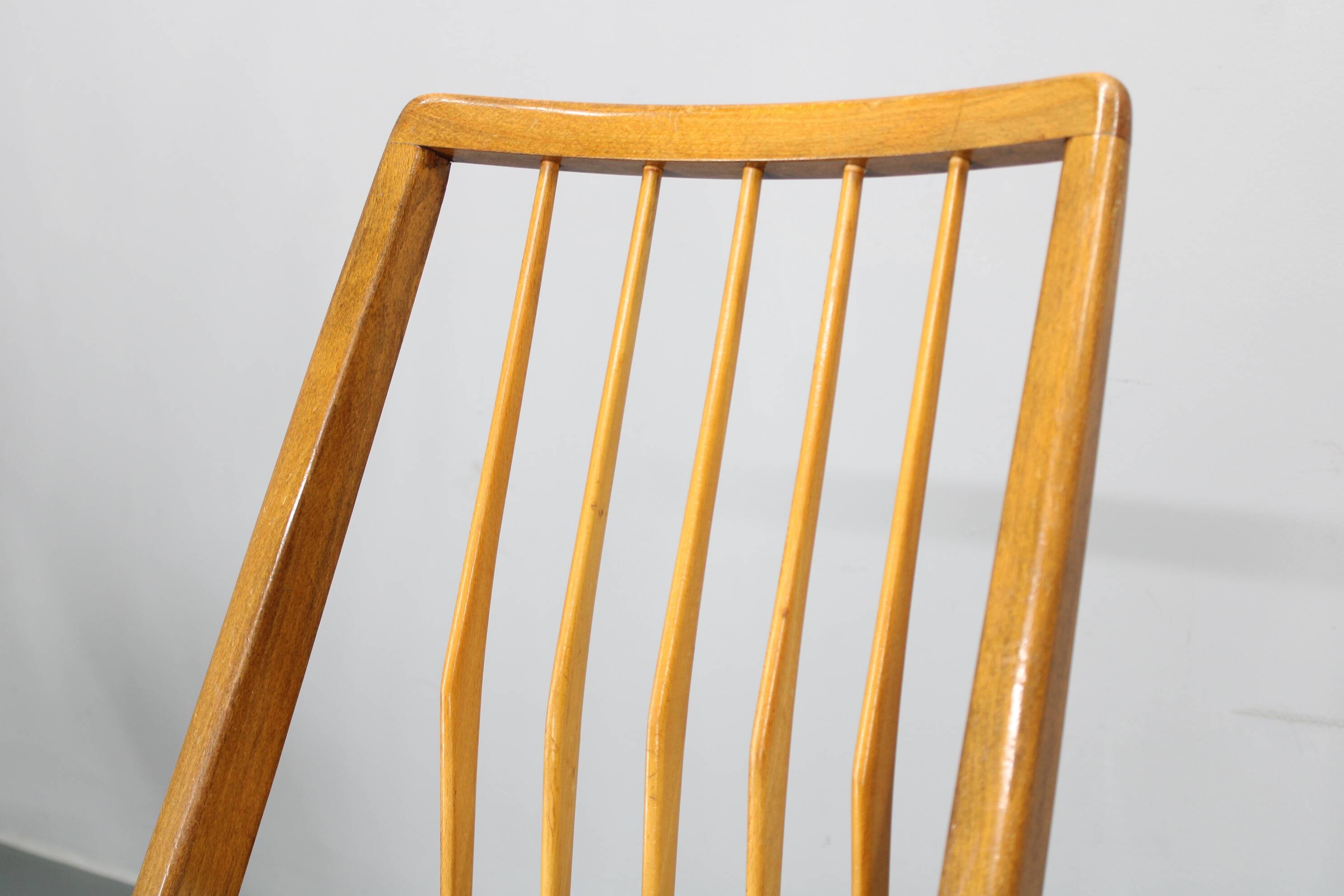 1970s Set of Four Beech Dining Chairs, West Germany