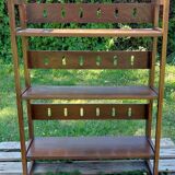 Folding wooden shelf