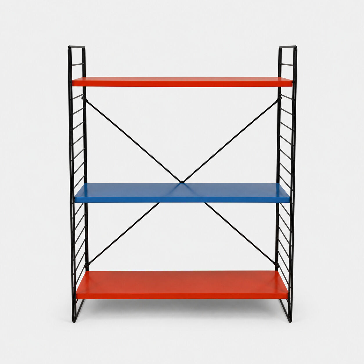 Freestanding teak shelving unit by A. Dekker – Tomado