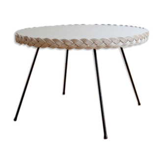 Rattan coffee table and vintage wicker