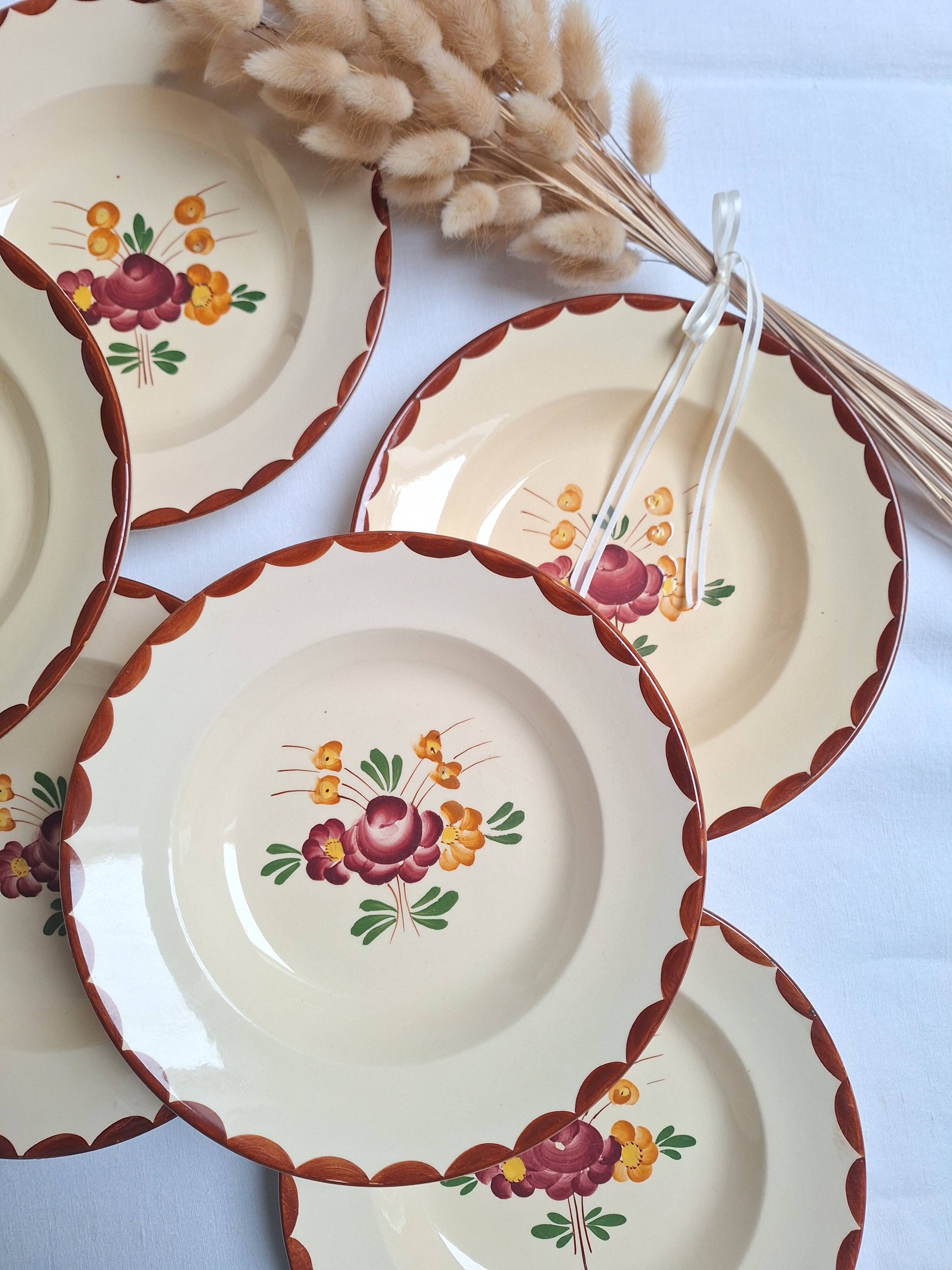 Longchamp Agen pattern soup plates