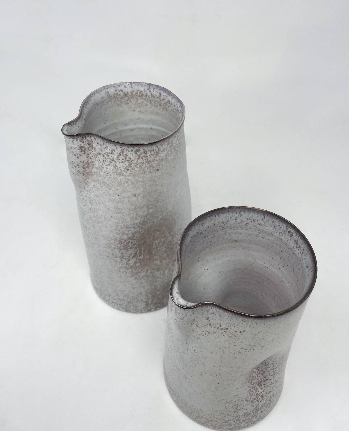 Mid-Century Modern Pair of Ceramic Pitchers by Alessio Tasca, 1970s, Italy