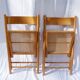 Duo de chaises pliantes cannées