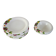 6 plates + 2 bowls Barbotine fruit decor vintage