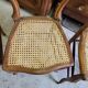 Series of 4 louis philippe walnut chairs with canning