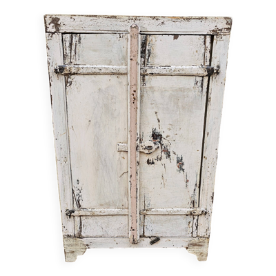 Ancien chevet - cabinet tribal en teck birman