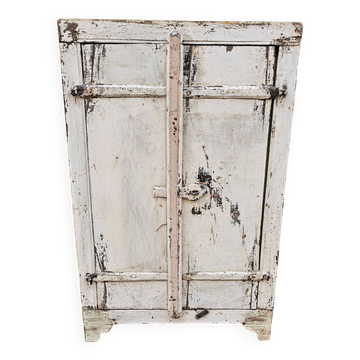 Ancien chevet - cabinet tribal en teck birman