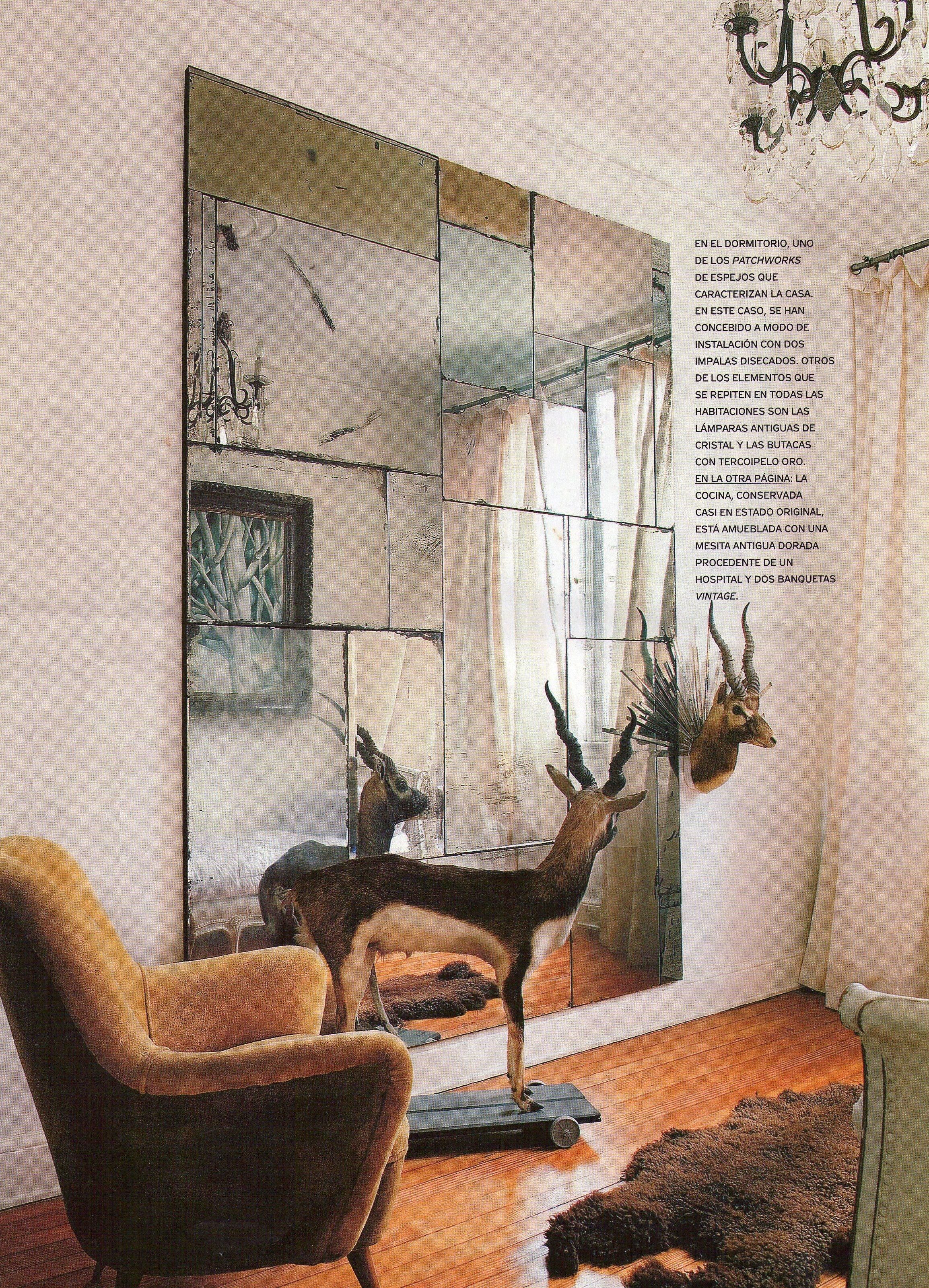 Handmade industrial artisan mirrors, authentic aged finish, frameless M