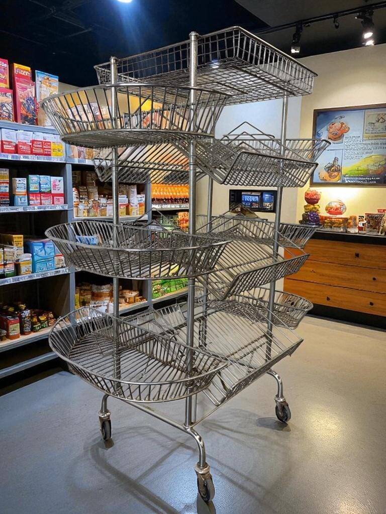 Vintage iron stand / shelf / display rack