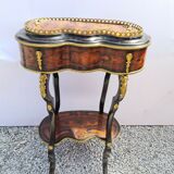 Small table gardener napoleon III - in marquetry - 19th century