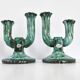 Paire de chandeliers Longwy vintage 1960
