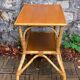 Vintage rattan and oak serving trolley 1960