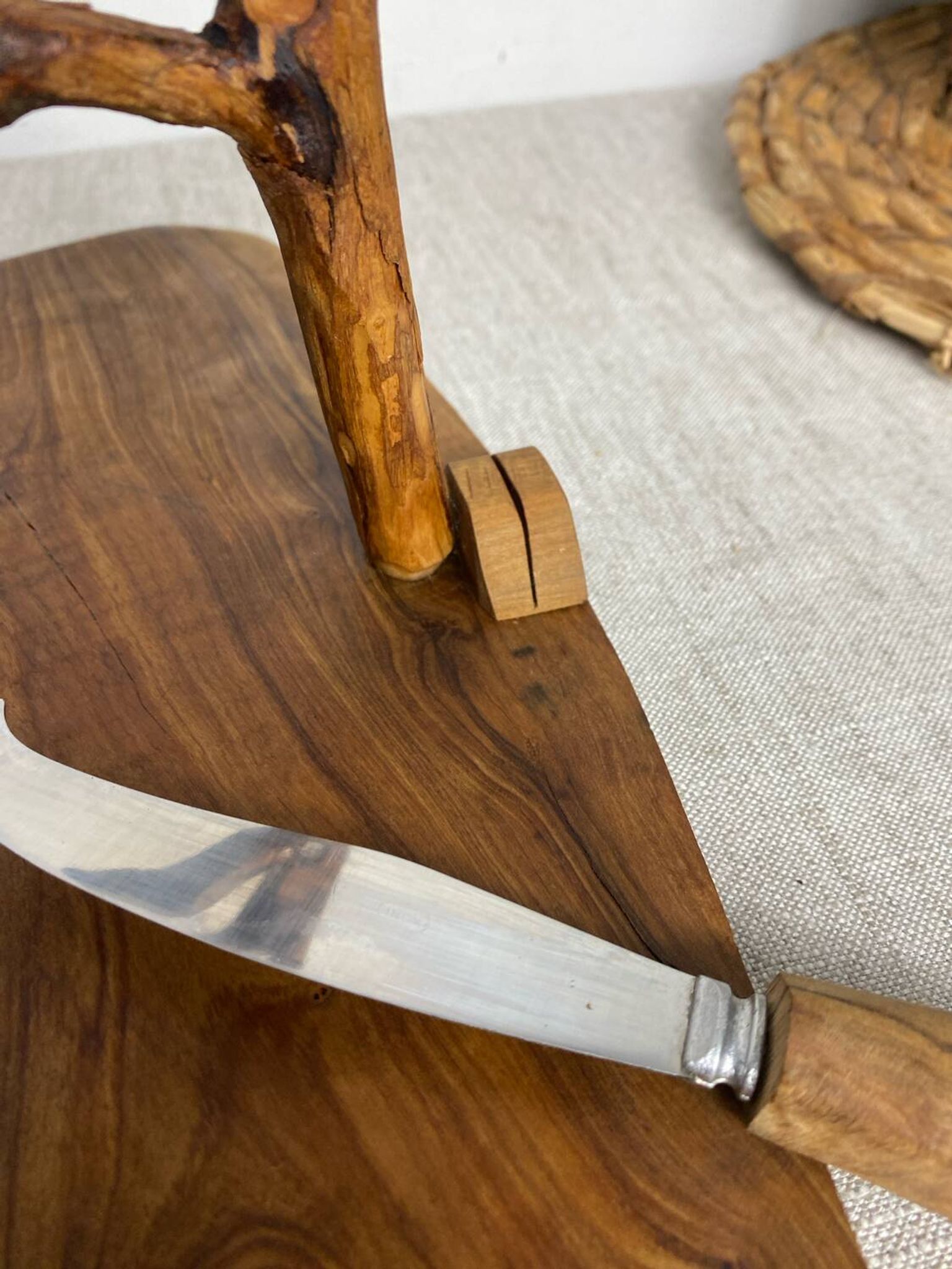 Olive wood cheese board