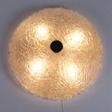 Vintage ceiling lamp with chrome and murano glass, 1960s