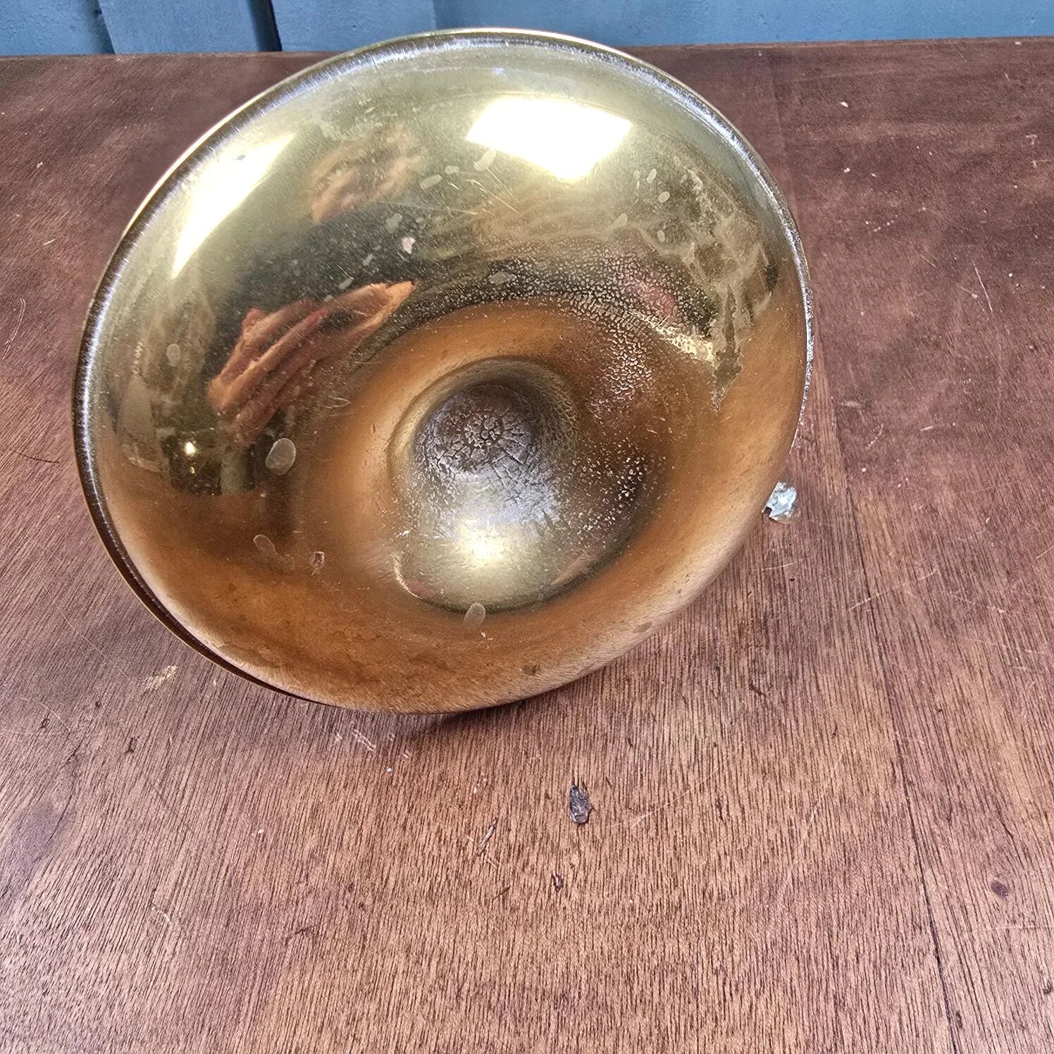Old brass cellar rat, sliding candlestick 20 cm