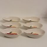 6 vintage aperitif cups shrimp décor