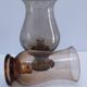 two bubble glass candle holders