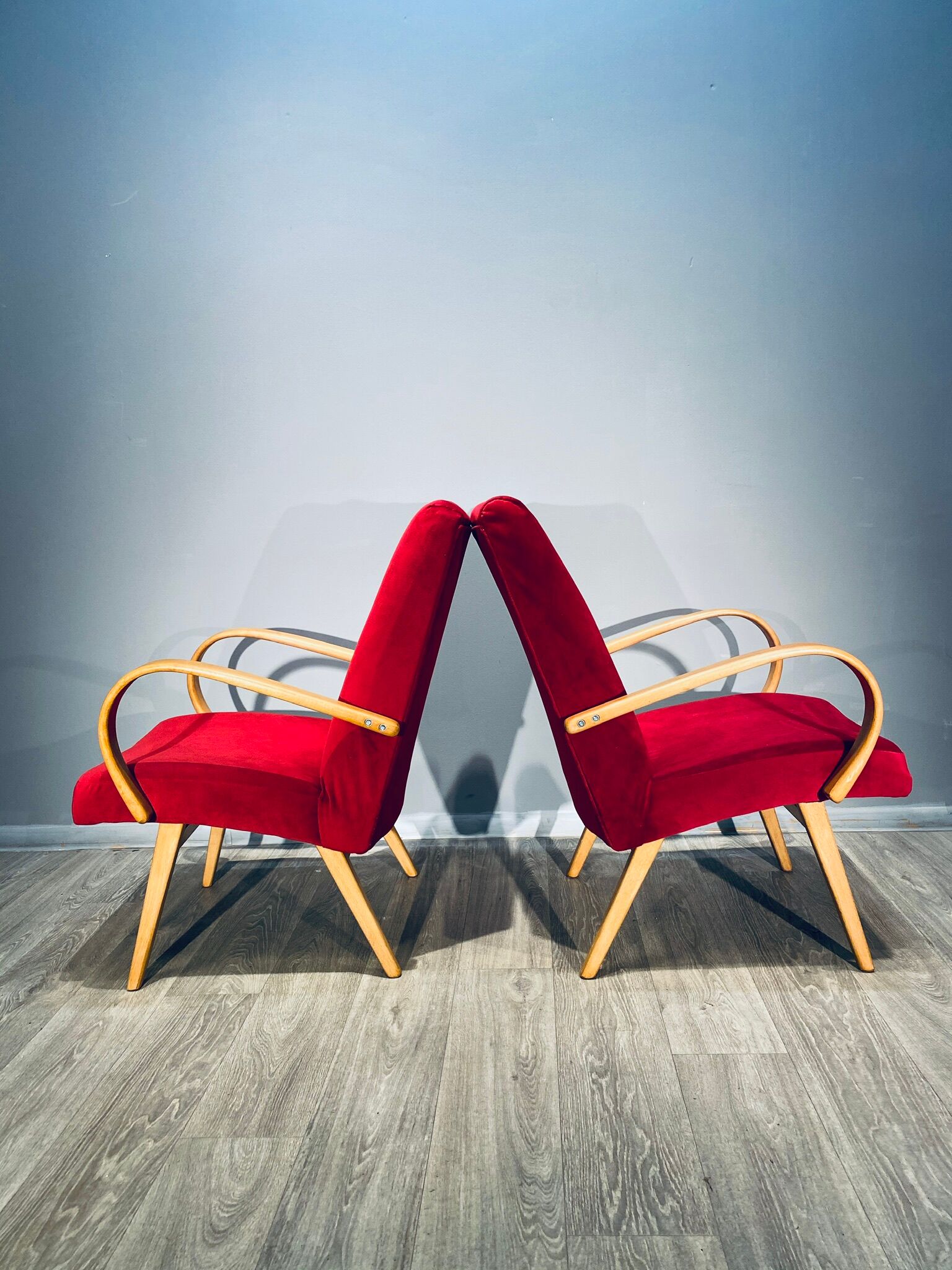 Pair des fauteuils de Jaroslav Smidek pour Ton, vintage 1960