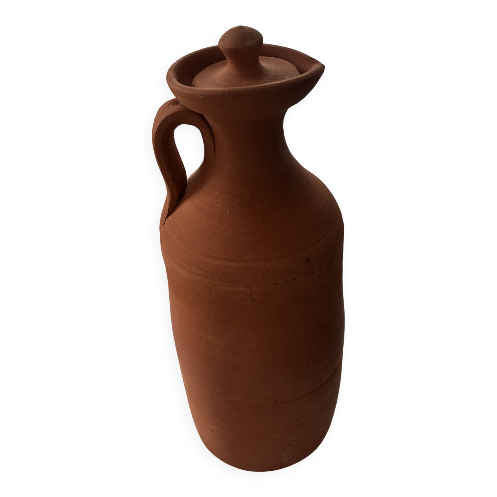 Raw terracotta pitcher