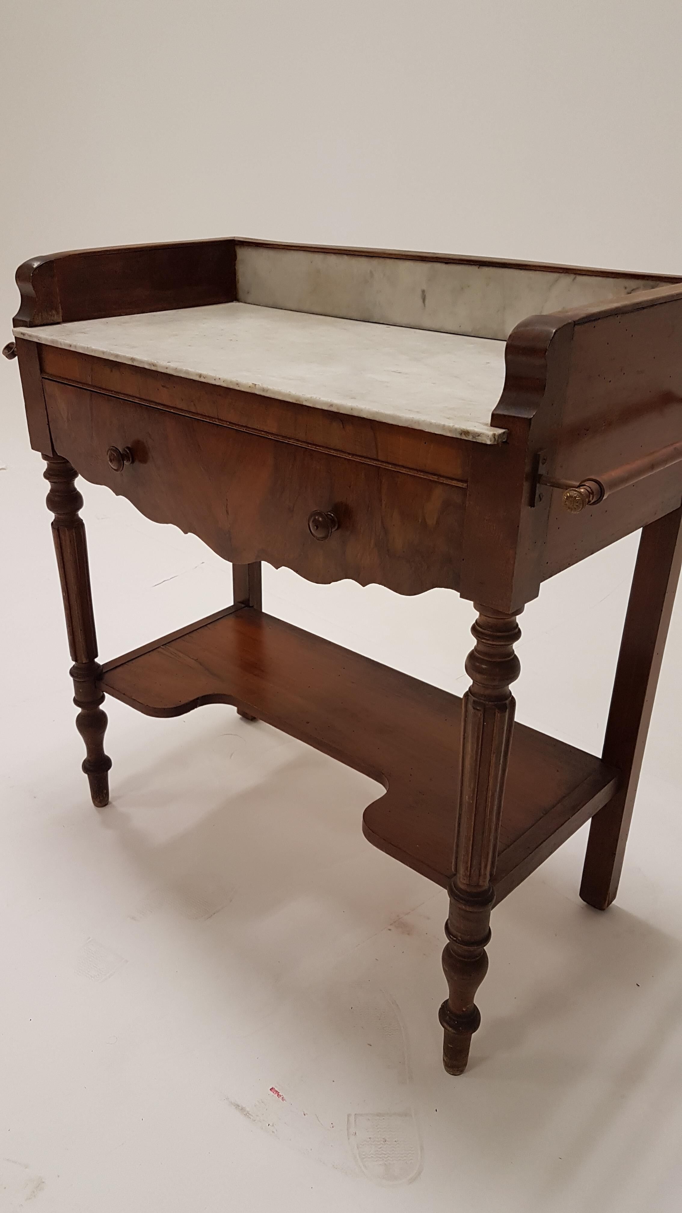 Small dressing table / end table marble