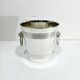 Silver-plated champagne bucket with lion head