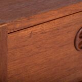 Bedside Table with 2 Drawers in Teak, Denmark, 1960s