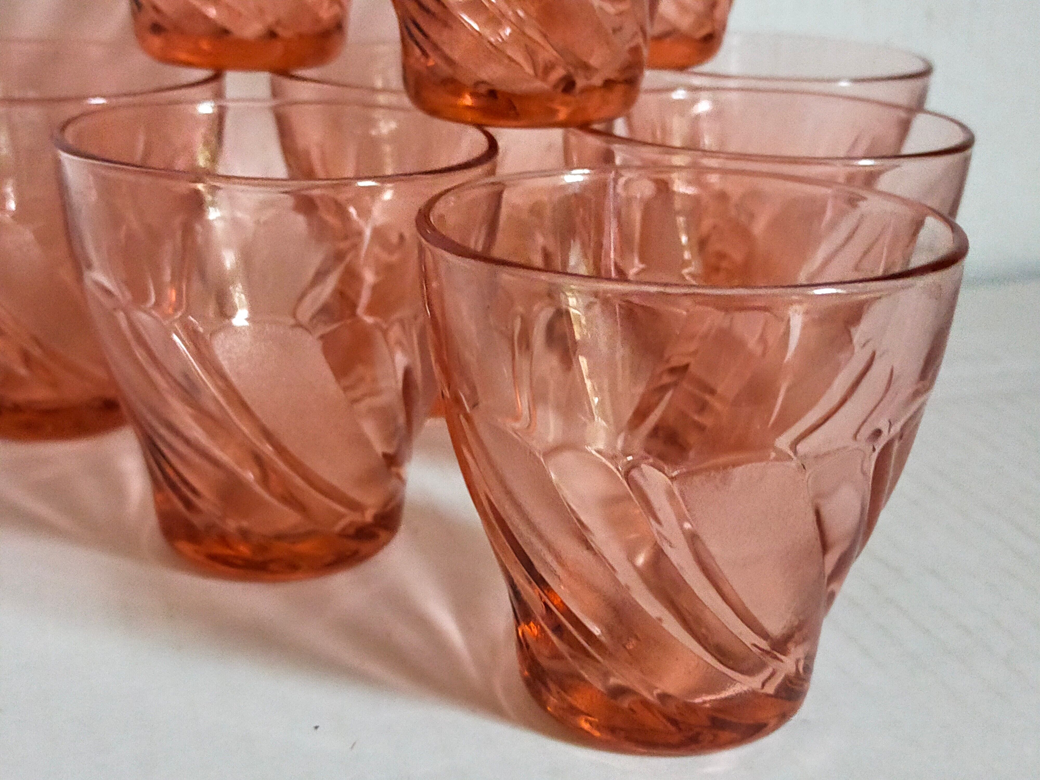 Nine Vereco glasses in Rise glass 80s