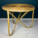 Vintage bamboo coffee table, Italy, 1960s