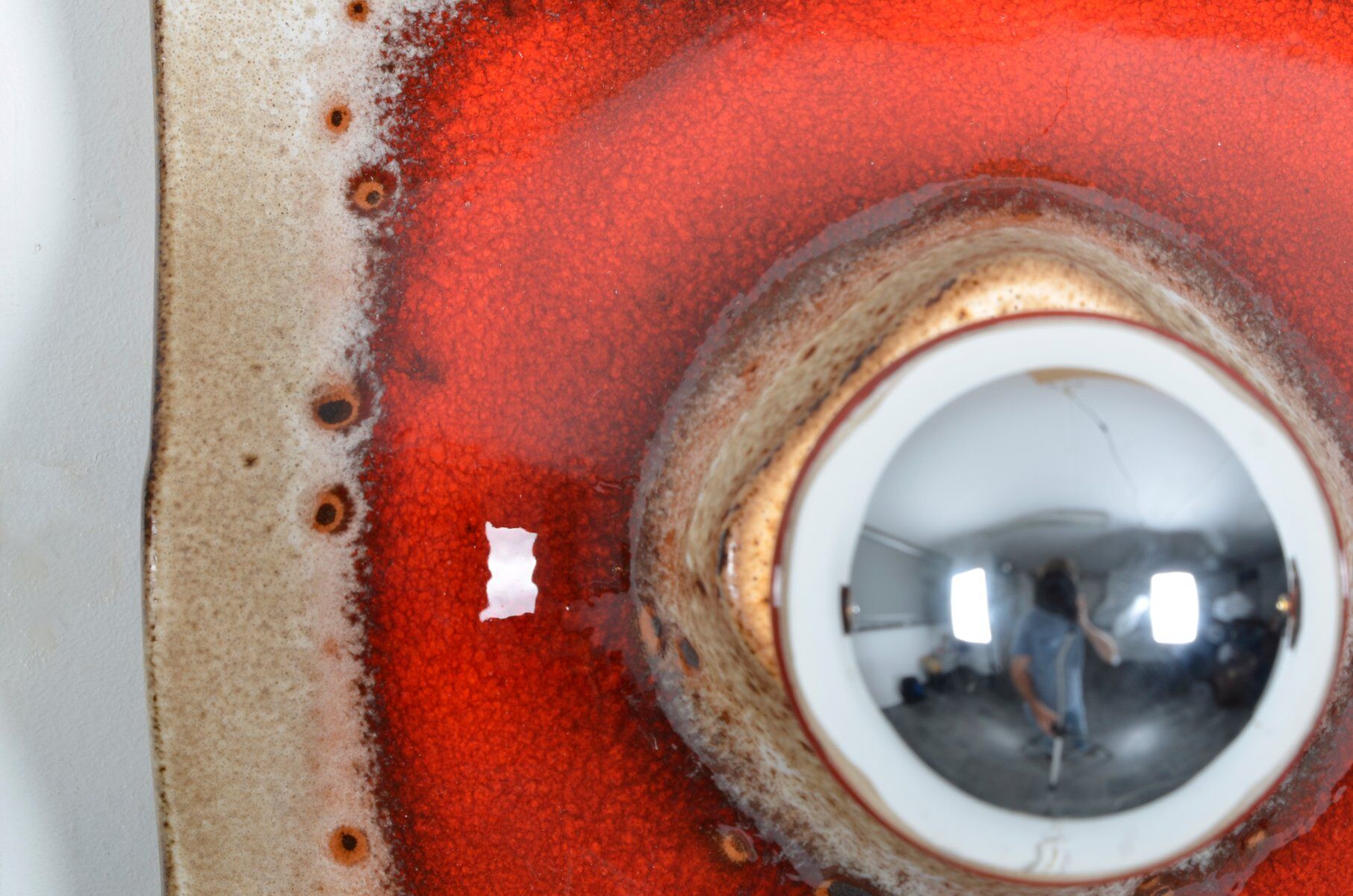 Applique murale Fat Lava en céramique de Hustadt Leuchten 1970s