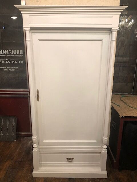 Antique painted wood cabinet