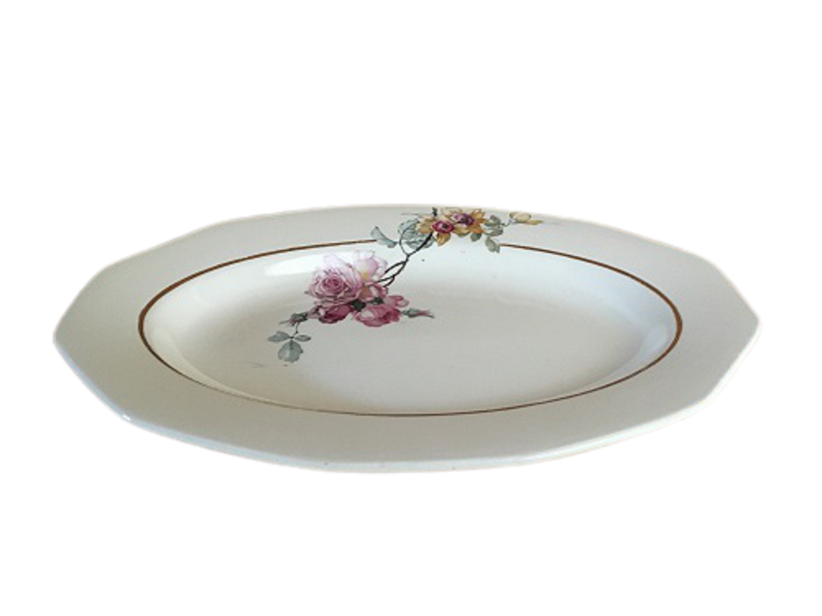 Service dish Oval Vintage "St-Amant-Sté des Grands Établissements Céramique"