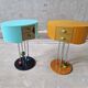 Pair of postmodern Memphis Milano style side tables, 1980s