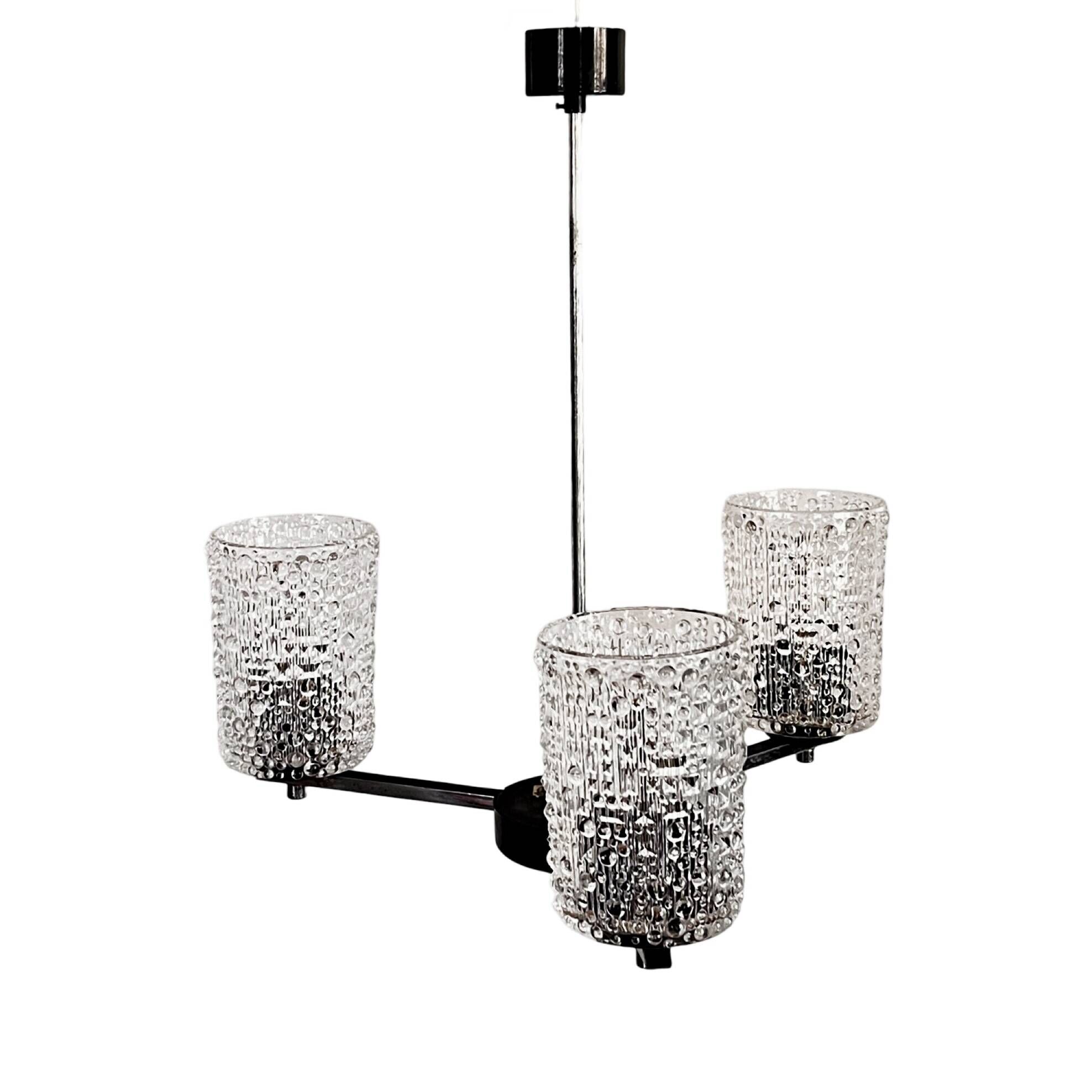 Chandelier, Lidokov type V167-1268, Czechoslovakia, 1970s