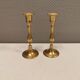 A set of classic Danish brass candle holders. Estimated 1960s.