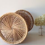 Wicker wastebasket