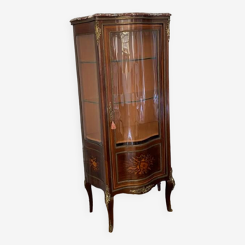 Louis XV display case, wood veneer