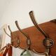 Wall-mounted coat rack in wood – 4 metal hooks – 45 cm