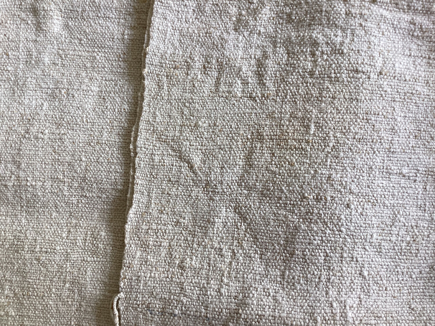 Set of 2 old coupons (tea towels) in hemp canvas