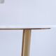 Oval dining table in white Ibiza marble