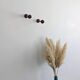 Pair of vintage turned wood coat hooks – sculpted knobs