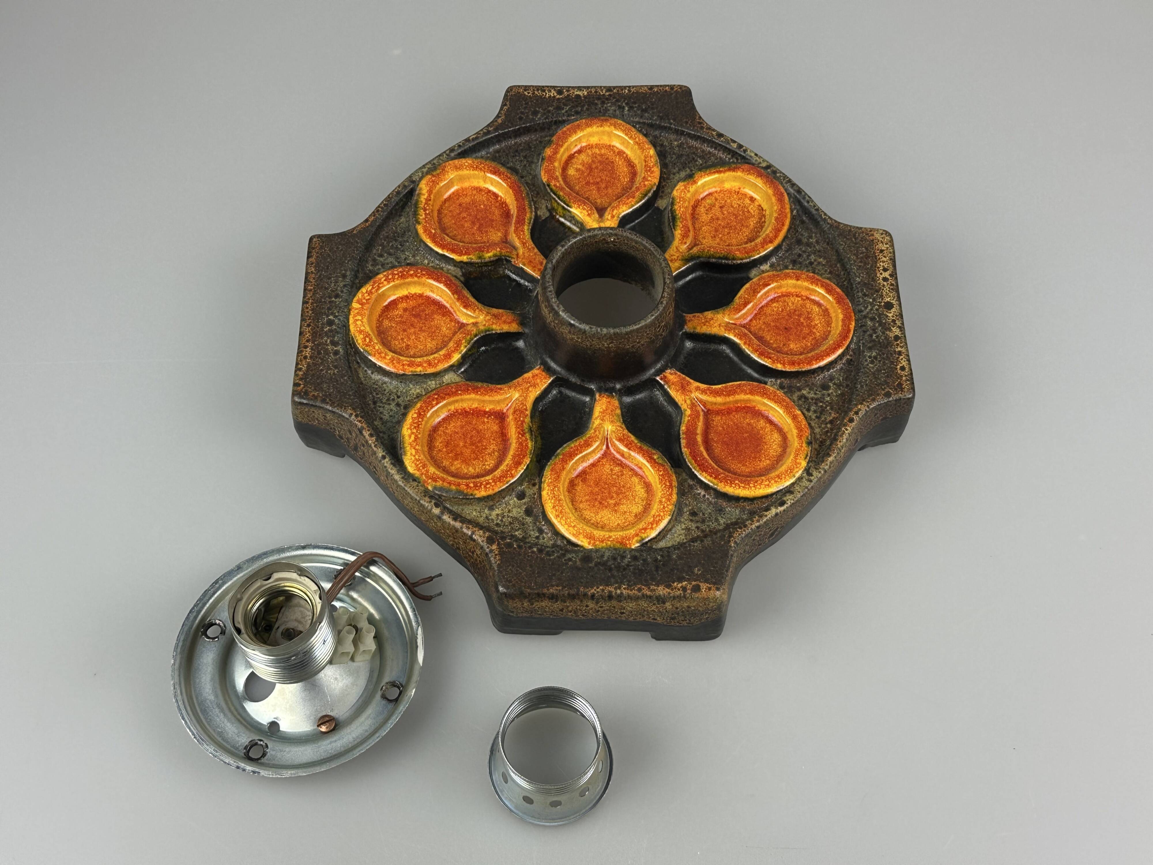 1960s/1970s Ceramic Wall Sconce, Mid-Century Space Age Design