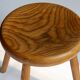 Tabouret de type berger en bois blond, Années 60