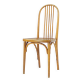Vintage Thonet Bentwood Oak Chair With Original Label, Czechoslovakia, 1920
